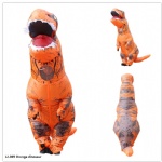 Inflatable dinosaur Adult Orange
